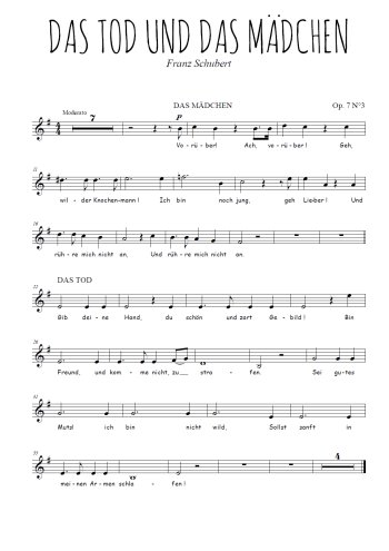 Das Tod und dans Mädchen de Franz Schubert